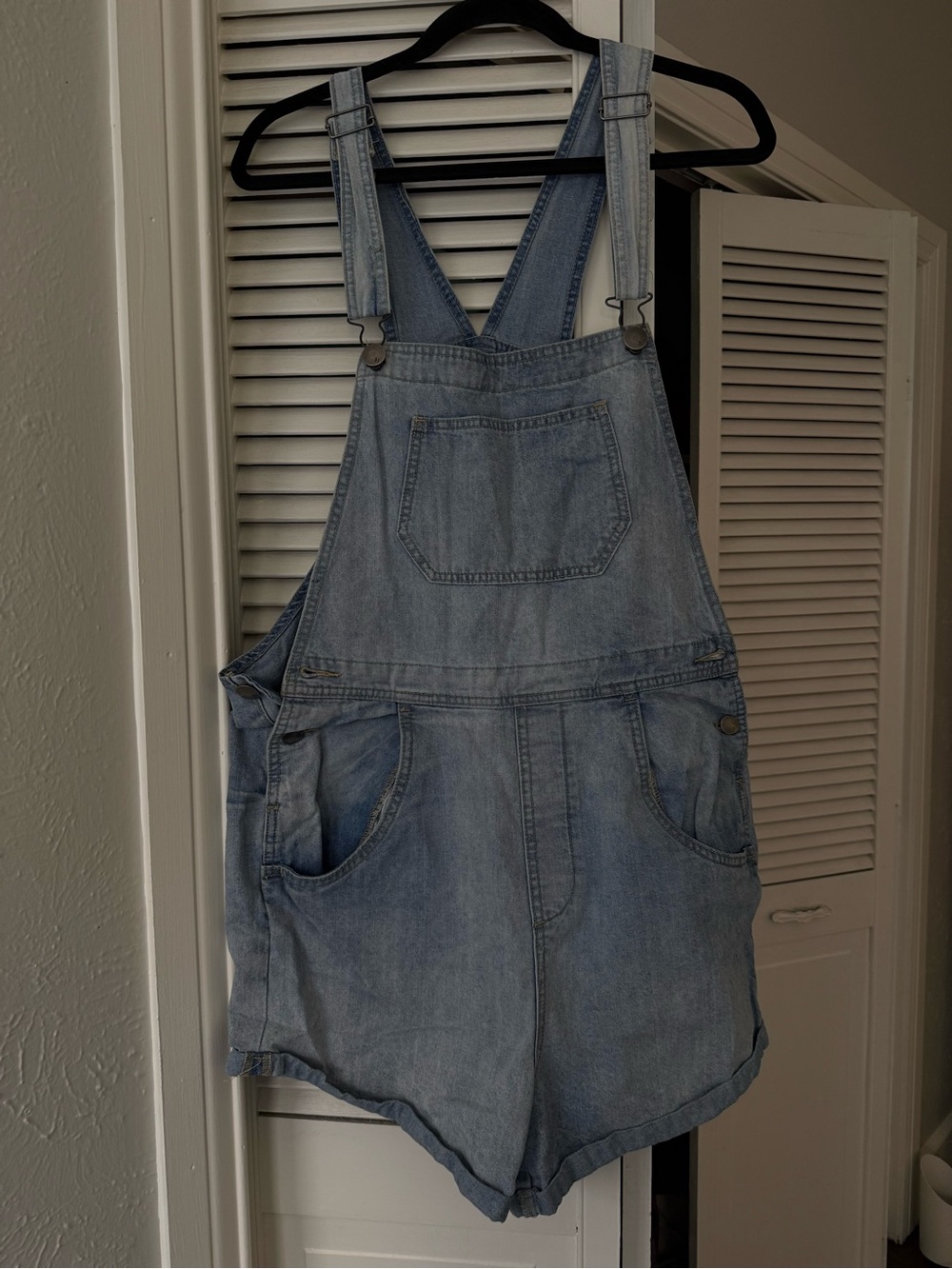 Cotton On Light Blue Denim Short Overalls